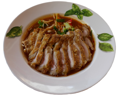 Dùi gà Thai-Basilikum (leicht scharf)
