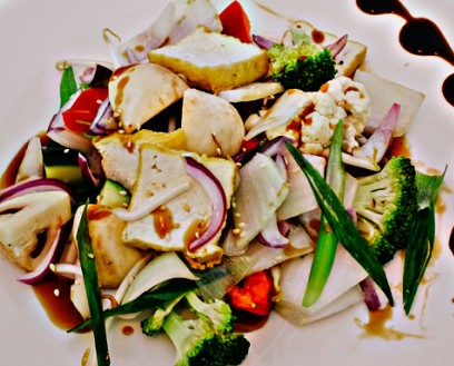 Tofu xào rau